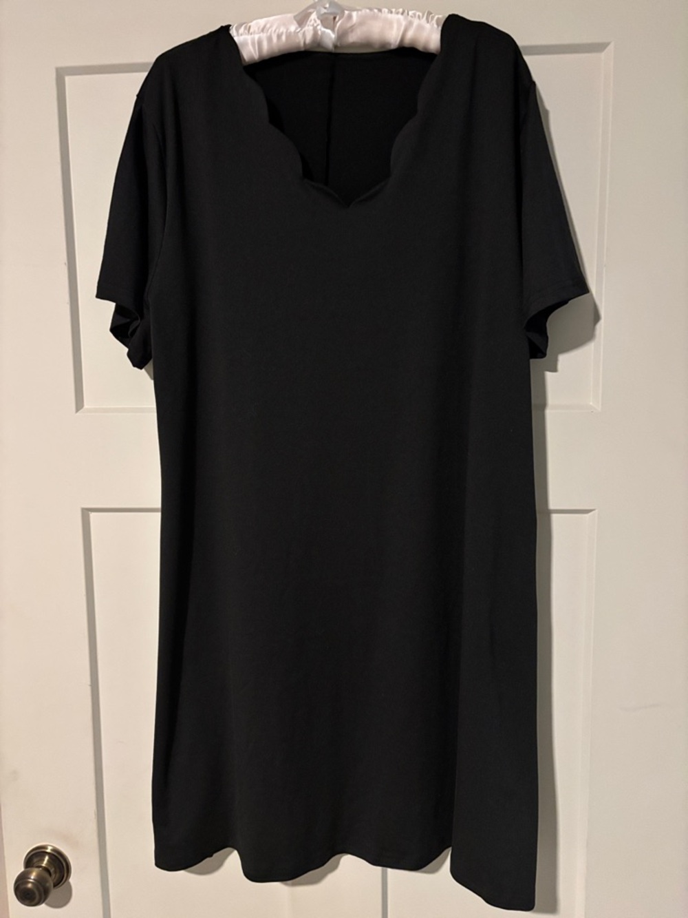 BUNDLE & SAVE! “Little Black Dress” Scalloped V-Neck Women's dress